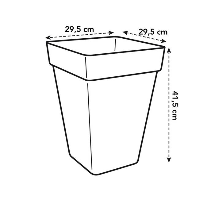 loft urban vierkant hoog 30cm wit